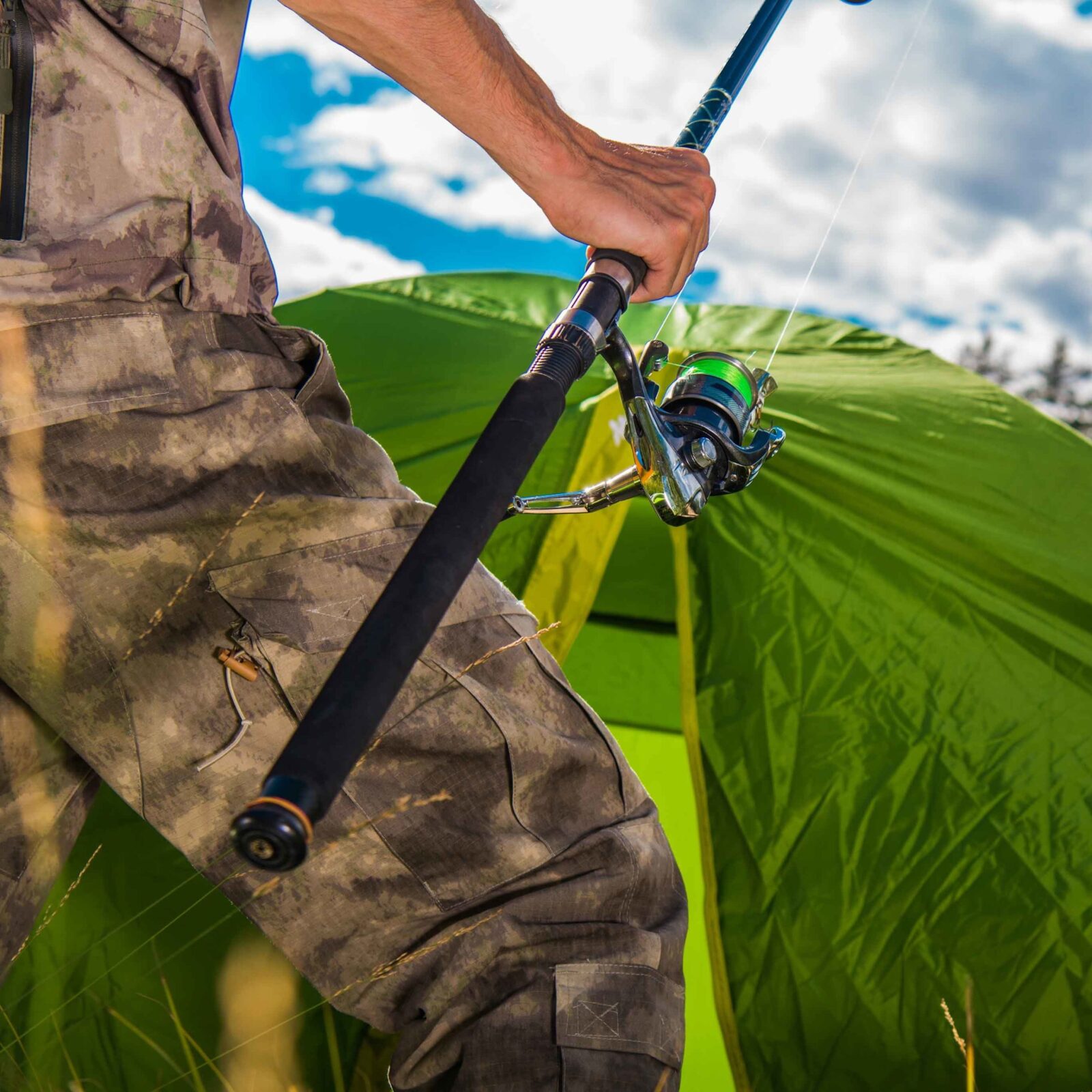 Fisherman with a Fishing Rod in Hand.